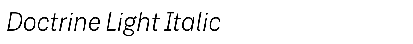 Doctrine Light Italic
